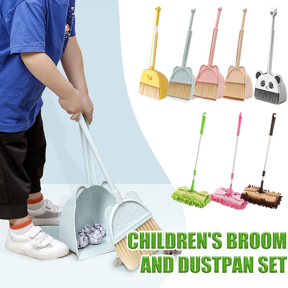 Kids Outdoor Broom - Kinder-Spielhaus-Spielzeug Mini-Besen mit Kehrschaufel Lustiges Reinigungsset